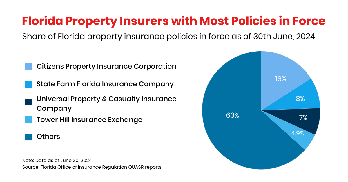 Share of Florida property insurance policies in force as of June 30, 2024.
Image Source: Reuters, edited by Doo Prime.